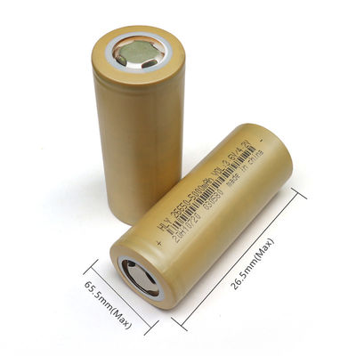 แบตเตอรี่ลิเธียมไอออน CE NCM 5000mAh 26650 แบตเตอรี่ลิเธียมไอออนความหนาแน่นสูง