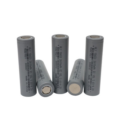 แบตเตอรี่ Li Ion ทรงกระบอกสูง 2600mah 18650 สามารถชาร์จใหม่ได้