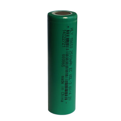 HLY 18650 เซลล์แบตเตอรี่ทรงกระบอก OEM 3.6V 2500mah สำหรับยานพาหนะไฟฟ้า