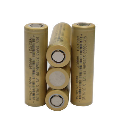 2000mah 18650 เซลล์แบตเตอรี่ลิเธียมไอออนแบบชาร์จไฟได้ 500 เท่าอัตราสูง