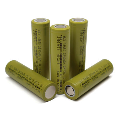 18650 แบตเตอรี่ลิเธียมแบบชาร์จไฟได้ 3.6v 2200mah ลิเธียมไอออนเซลล์แบตเตอรี่