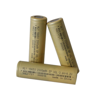 พลังงานมือถือ 2000mah 18650 แบตเตอรี่แบบชาร์จใหม่ได้ UN38.3 สำหรับไฟฉายที่สว่างสดใส