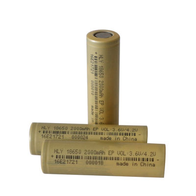 500 ครั้งพลังงานสูงชาร์จ 2000mah 18650 เซลล์แบตเตอรี่สำหรับอุปกรณ์อิเล็กทรอนิกส์
