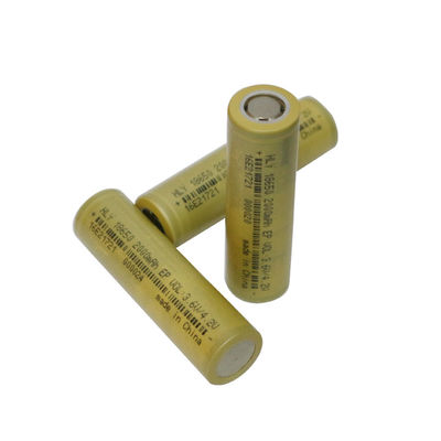 ลิเธียมไอออนทรงกระบอก 18650 แบตเตอรี่ 3.6 v 2000mah แบตเตอรี่แบบชาร์จ FCC