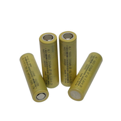 ลิเธียมไอออนทรงกระบอก 18650 แบตเตอรี่ 3.6 v 2000mah แบตเตอรี่แบบชาร์จ FCC