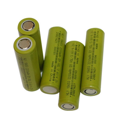18650 แบตเตอรี่ลิเธียมแบบชาร์จไฟได้ 3.6v 2200mah ลิเธียมไอออนเซลล์แบตเตอรี่