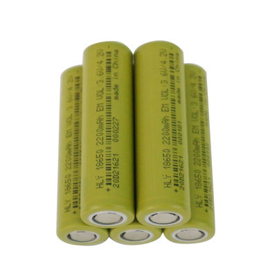 2200mah 18650 แบตเตอรี่ลิเธียมแบบชาร์จไฟได้เองต่ำ เซลล์แบตเตอรี่ลิเธียม