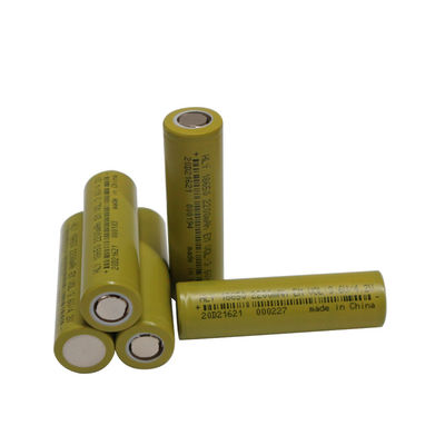 พลังงานสูง 2200mah 18650 แบตเตอรี่ 3.6 โวลต์แบตเตอรี่ลิเธียมไอออน 500 รอบ
