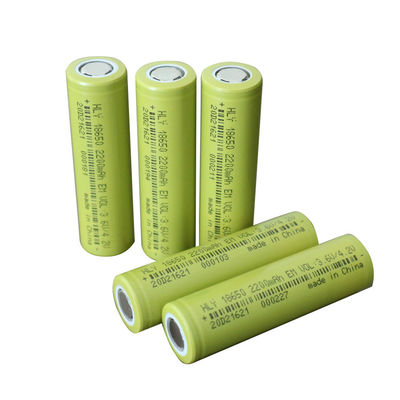 การป้องกันสูงแบบชาร์จไฟได้ 2200mah 18650 เซลล์แบตเตอรี่ 3.6V สำหรับ EV