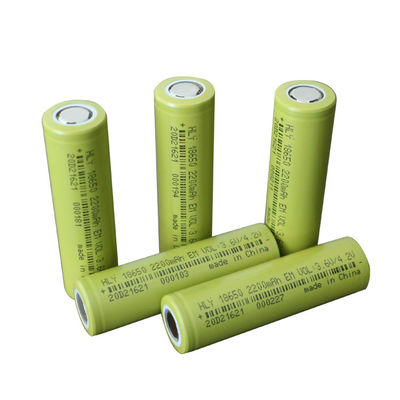 การป้องกันสูงแบบชาร์จไฟได้ 2200mah 18650 เซลล์แบตเตอรี่ 3.6V สำหรับ EV