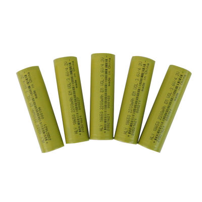 3.6V เซลล์แบตเตอรี่ลิเธียมไอออนแบบรีชาร์จความปลอดภัยสูงทรงกระบอก 2200mah 18650