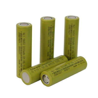 3.6V เซลล์แบตเตอรี่ลิเธียมไอออนแบบรีชาร์จความปลอดภัยสูงทรงกระบอก 2200mah 18650