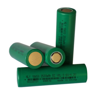 แบตเตอรี่ Li Ion แบบชาร์จไฟได้สูง 18650 2500mah สำหรับเครื่องใช้ในบ้าน