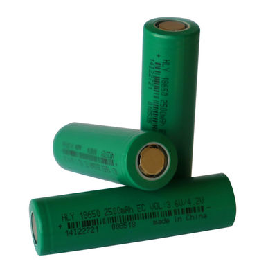 BIS อนุมัติแบตเตอรี่ลิเธียมไอออน 18650 2500MAh EC สำหรับจักรยานอิเล็กทรอนิกส์