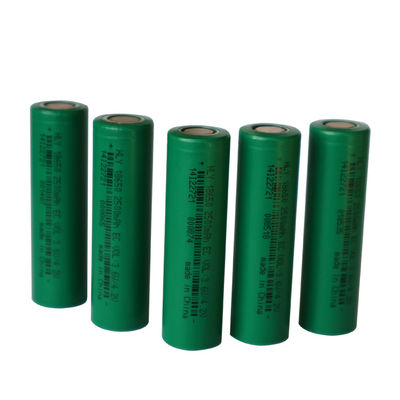 3.6V 2500mah Li Ion 18650 ชุดแบตเตอรี่เซลล์ทรงกระบอกอายุการใช้งานยาวนาน 500 ครั้ง