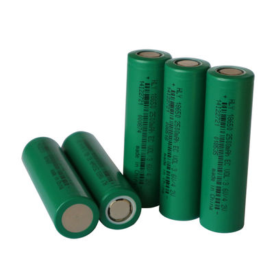 การจัดเก็บพลังงานกลางแจ้งอัตราการคายประจุสูง 18650 แบตเตอรี่ Li Ion Pack 3.6V 2500mah