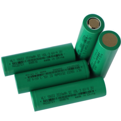 การจัดเก็บพลังงานกลางแจ้งอัตราการคายประจุสูง 18650 แบตเตอรี่ Li Ion Pack 3.6V 2500mah
