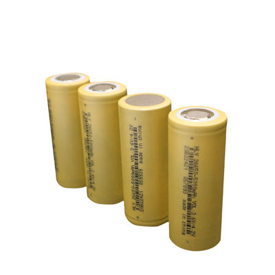 อายุการใช้งานยาวนาน 26650 เซลล์แบตเตอรี่ลิเธียมทรงกระบอก 3.6V 5000mAh ชาร์จใหม่ได้