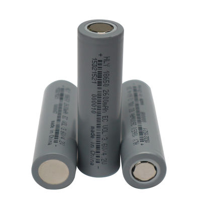 BIS 3.6 โวลต์แบตเตอรี่แบบชาร์จไฟ 2600mAh อัตราสูง 18650 Cell Battery