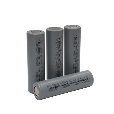 แบตเตอรี่ Li Ion ทรงกระบอกสูง 2600mah 18650 สามารถชาร์จใหม่ได้