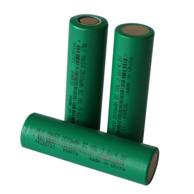 การจัดเก็บพลังงานกลางแจ้งอัตราการคายประจุสูง 18650 แบตเตอรี่ Li Ion Pack 3.6V 2500mah