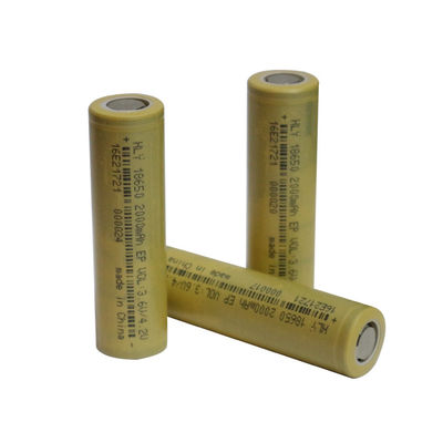 ความสามารถอัตราสูง 18650 แบตเตอรี่ลิเธียมไอออน 2000mAh 3.6V สำหรับยานพาหนะไฟฟ้า