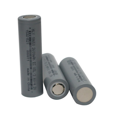 ความจุสูง 0.5C 2600mah 18650 แบตเตอรี่ 3.6V อายุการใช้งานยาวนาน