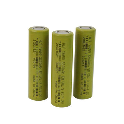 EN62133 18650 3.6V 2200mAh แบตเตอรี่พลังงานแสงอาทิตย์แบบชาร์จไฟได้สำหรับไฟฉาย LED