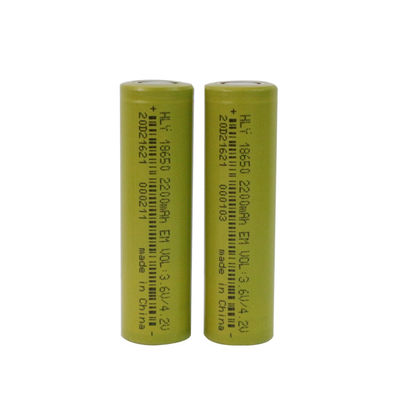 EN62133 18650 3.6V 2200mAh แบตเตอรี่พลังงานแสงอาทิตย์แบบชาร์จไฟได้สำหรับไฟฉาย LED