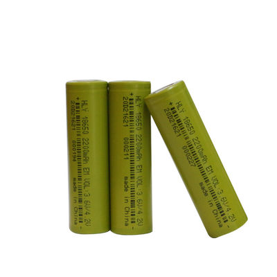 FCC 18650 แบตเตอรี่ลิเธียมไอออนแบบรีชาร์จ 2200mAh อัตราการคายประจุสูง